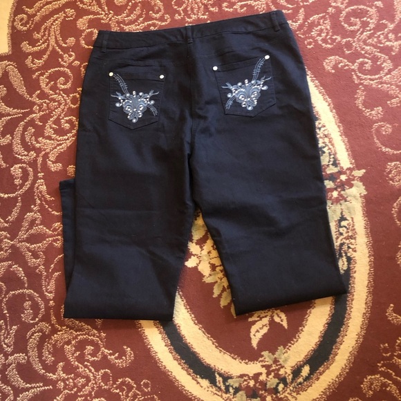 Together dark blue Straight Leg Jeans-size 18 38” round -worn once - Picture 5 of 9